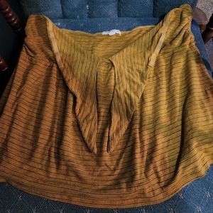 Yellow stripped tube top